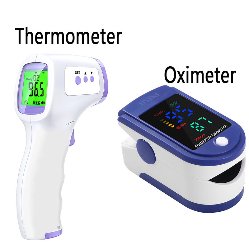 Pulse Oximeter - เครื่องวัดอุณหภูมิหน้าผากแบบอินฟราเรดสำหรับใช้ในบ้าน แบบหนีบนิ้ว วัดค่าออกซิเจนในเลือดได้อย่างแม่นยำ