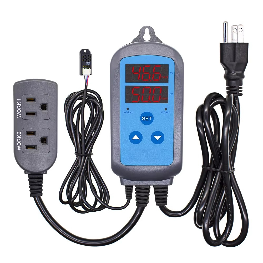 Thermometer Digital - ตัวควบคุมความชื้นแบบดิจิตอล IHC-200 สำหรับตู้ปลา พร้อมฟังก์ชั่นควบคุมความชื้นสัมพัทธ์ ความชื้นสูง ความชื้นต่ำ