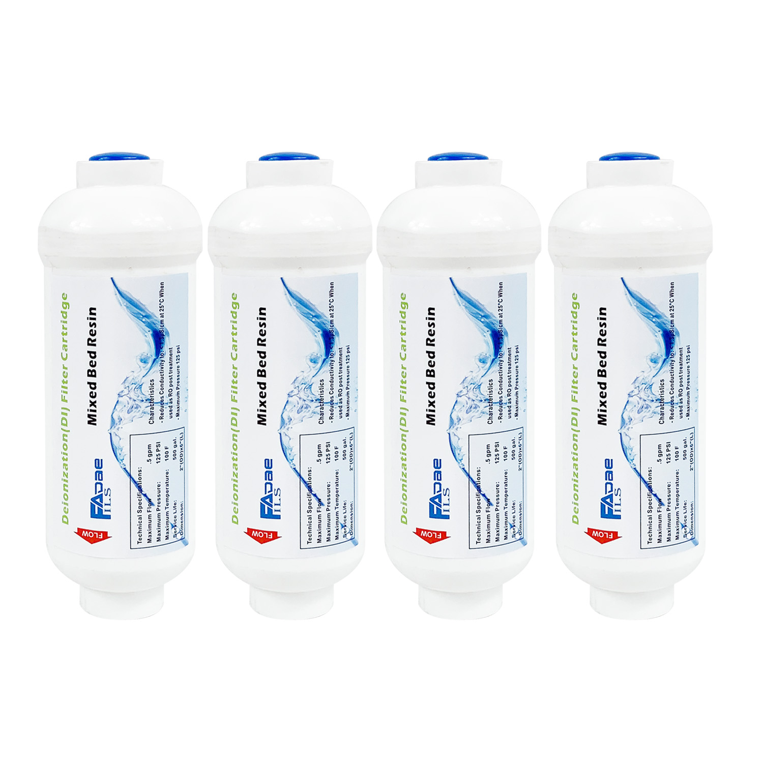 Xlab Medical - 4 Pack Inline DI ผสมเตียงเรซิ่นตลับกรอง, 2