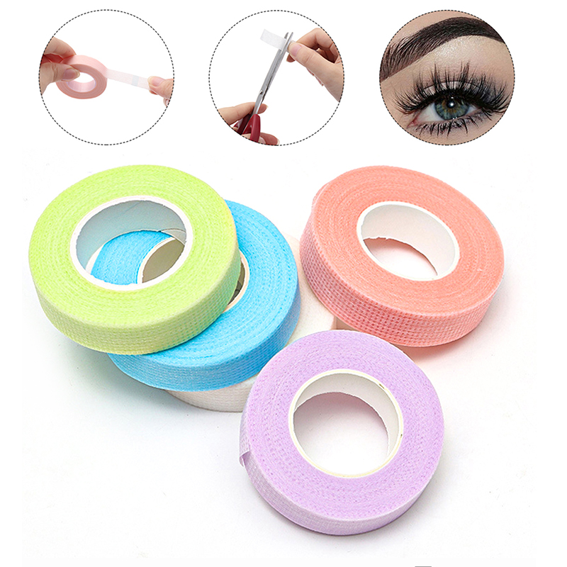 Medical Tape - เทปตัวต่อขนตาไมโครพอร์5ม้วนเทปกาวนุ่มทางการแพทย์แบบมืออาชีพเทปผ้านอนวูฟเวนสำหรับ peralatan Rias ขนตา