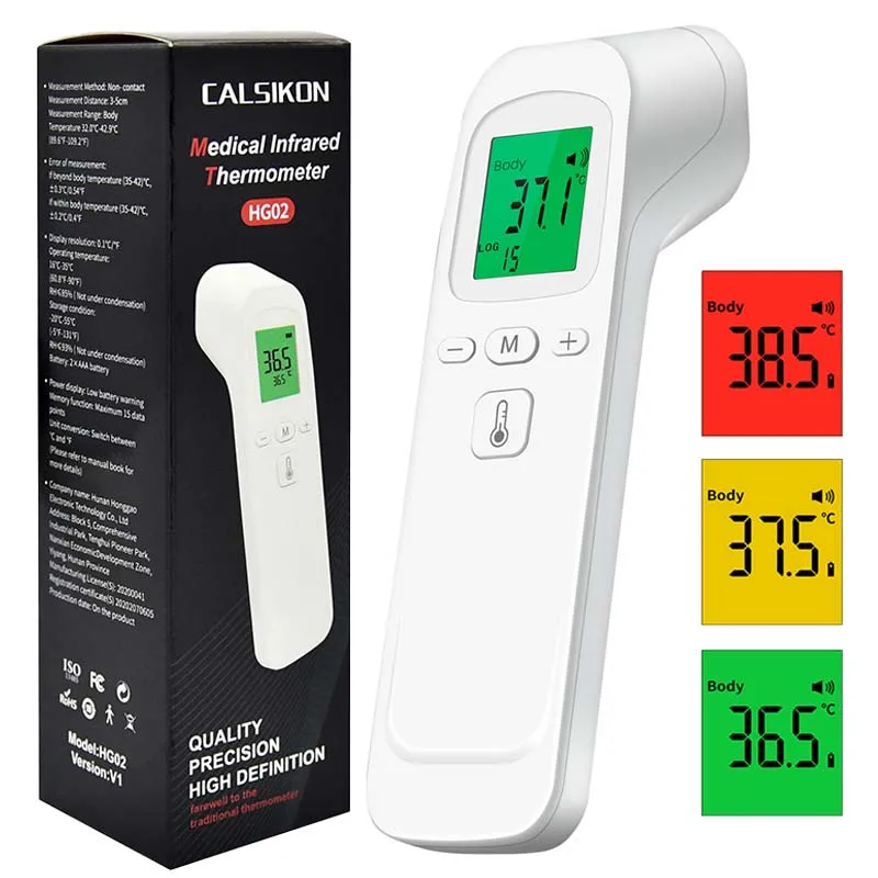 Pulse Oximeter - เครื่องวัดอุณหภูมิอินฟราเรดดิจิตอลทางการแพทย์ การวัดอุณหภูมิอย่างรวดเร็ว เครื่องวัดอุณหภูมิแบบไม่สัมผัสหน้าผากแบบใช้มือถือทางการแพทย์