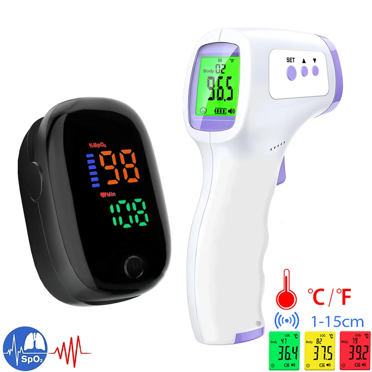 เครื่องวัดอุณหภูมิร่างกายแบบอิ - Pulse Oximeter บทวิจารณ์และราคา